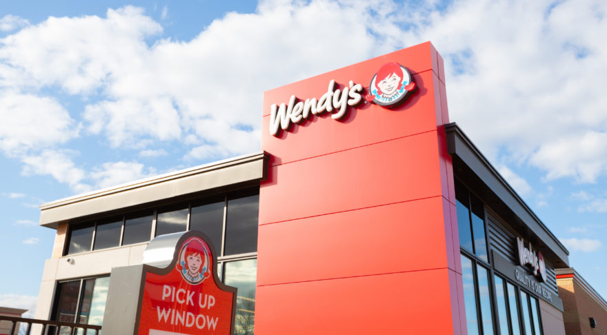 Wendy's fast food restaurant drive thru